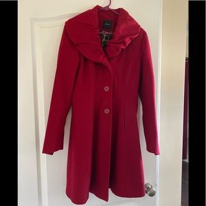 Express red wool coat sz small